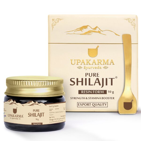 Upakarma Ayurveda Pure Shilajit - 10 gm (0.02 Lb), Resin