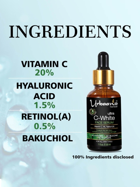 Urbaano Herbal Anti Ageing Cream & Vitamin C Face Serum Skin Care Gift Set 3 Urbaano Herbal Anti Ageing Cream & Vitamin C Face Serum Skin Care Gift Set