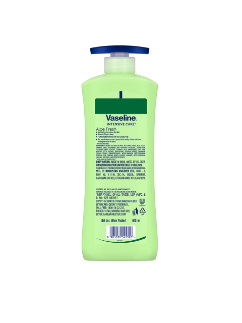 Vaseline Aloe Fresh 24 Hrs Long Lasting Body Lotion - 600 ml 2 Vaseline Aloe Fresh 24 Hrs Long Lasting Body Lotion - 600 ml