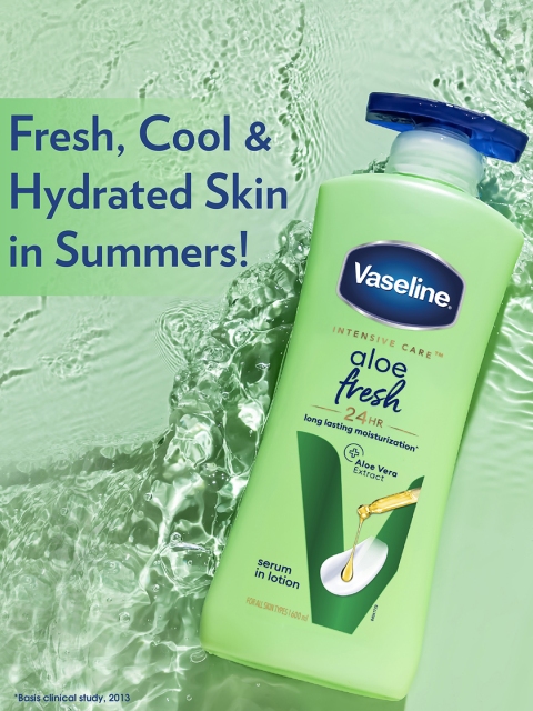 Vaseline Aloe Fresh 24 Hrs Long Lasting Body Lotion - 600 ml 4 Vaseline Aloe Fresh 24 Hrs Long Lasting Body Lotion - 600 ml