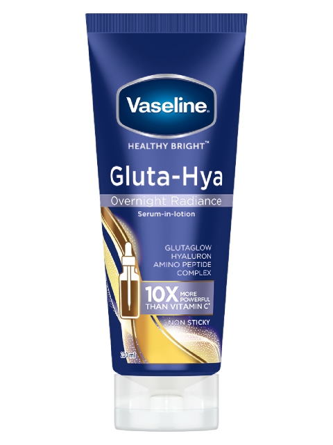 Vaseline GlutaHya Overnight Radiance Serum-In-Lotion with Amino Peptide & GlutaGlow -200ml