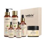 Vebix Professional Set Of 6 Hair Fall Shampoo, Hair Mask, Serum, Oil & Face Oil Kit