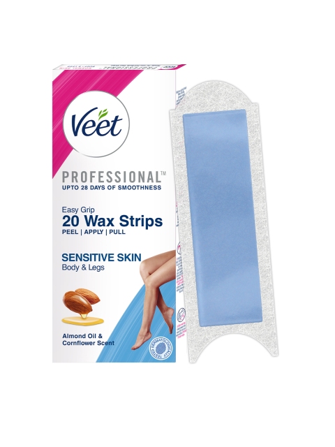 Veet Professional Waxing Strips for Sensitive Skin - 20 Strips