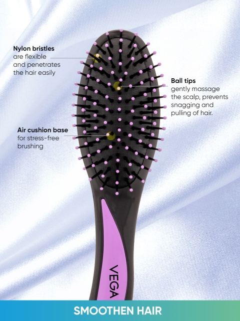 VEGA Cushion Hair Brush To Detangle Hairs - E33-CB 2 VEGA Cushion Hair Brush To Detangle Hairs - E33-CB