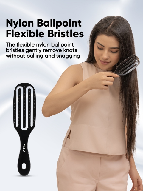 VEGA DTB-02 Vented Detangling Hair Brush - Black 3 VEGA DTB-02 Vented Detangling Hair Brush - Black