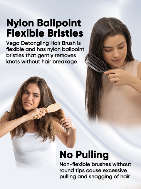 VEGA DTB-02 Vented Detangling Hair Brush - Black 5 VEGA DTB-02 Vented Detangling Hair Brush - Black