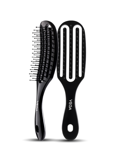 VEGA DTB-02 Vented Detangling Hair Brush - Black