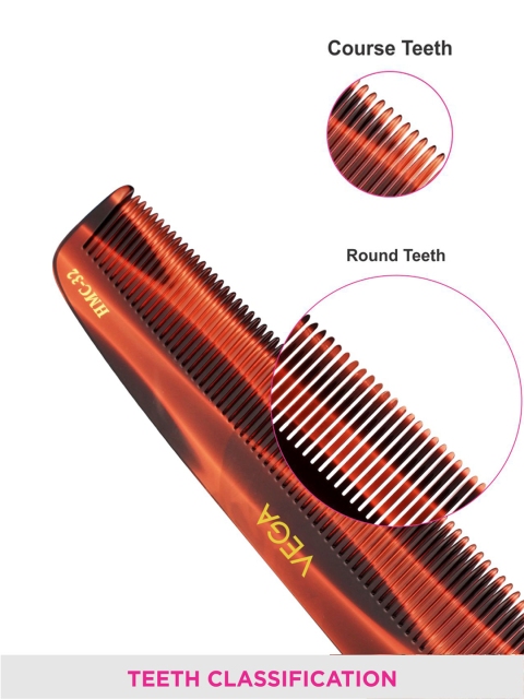 VEGA Handmade Tortoise Shell Pattern Dressing Hair Comb - HMC-32 3 VEGA Handmade Tortoise Shell Pattern Dressing Hair Comb - HMC-32