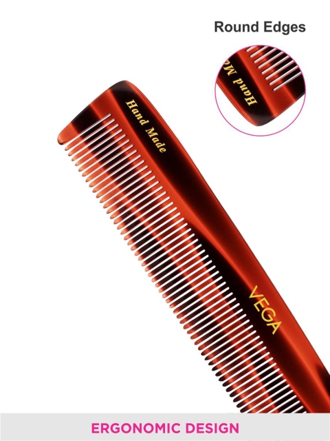 VEGA Handmade Tortoise Shell Pattern Dressing Hair Comb - HMC-32 4 VEGA Handmade Tortoise Shell Pattern Dressing Hair Comb - HMC-32