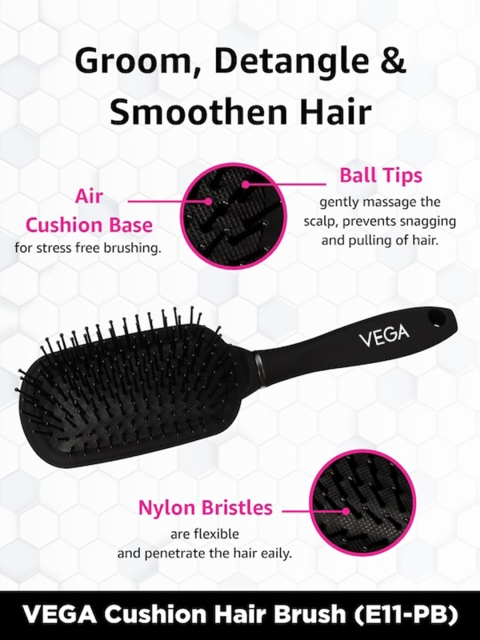 VEGA Paddle Hair Brush for Smooth Hair E11-PB 5 VEGA Paddle Hair Brush for Smooth Hair E11-PB