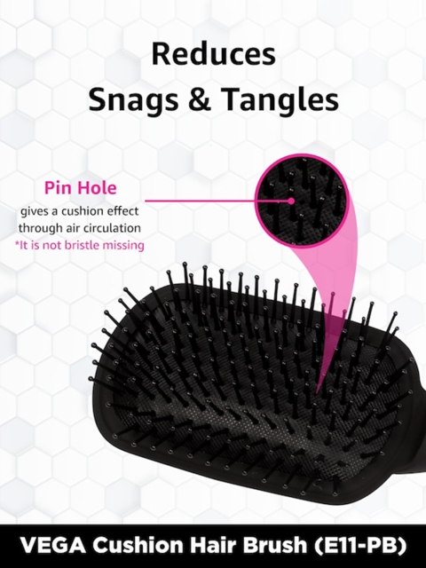 VEGA Paddle Hair Brush for Smooth Hair E11-PB 6 VEGA Paddle Hair Brush for Smooth Hair E11-PB
