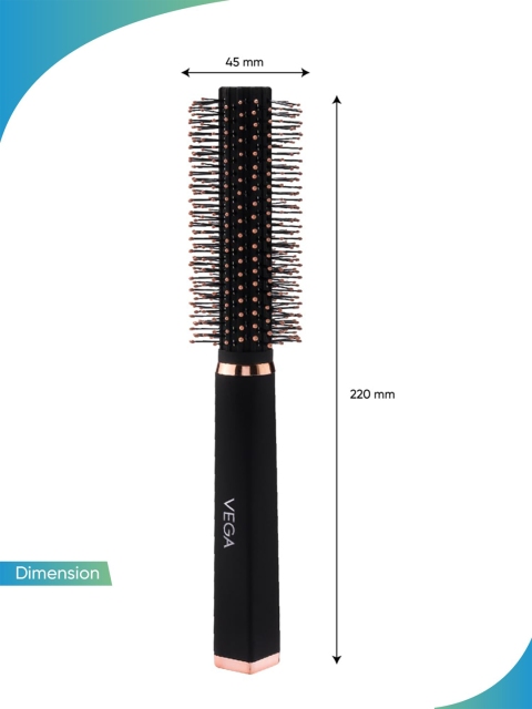 VEGA Round Hair Brush For Adding Curls, Volume & Waves - E33-RB 5 VEGA Round Hair Brush For Adding Curls, Volume & Waves - E33-RB
