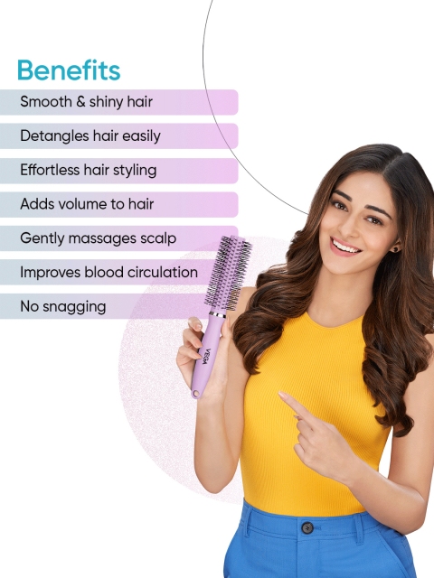 VEGA Round Hair Brush For Detangle Hair - E32-RB 5 VEGA Round Hair Brush For Detangle Hair - E32-RB