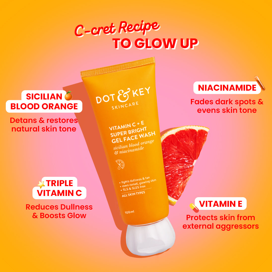 Vitamin C + E Gel Face Wash for Glowing Skin 3 Vitamin C + E Gel Face Wash for Glowing Skin