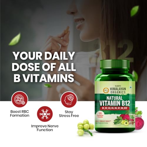 Vlado's Himalayan Organics Plant Based Vitamin B12 Supplement | B1,B2,B3,B5,B6,B7,B9,Moringa| Boost Energy Level | Good For Digestion And Nerve Health 6 Vlado's Himalayan Organics Plant Based Vitamin B12 Supplement | B1,B2,B3,B5,B6,B7,B9,Moringa| Boost Energy Level | Good For Digestion And Nerve Health