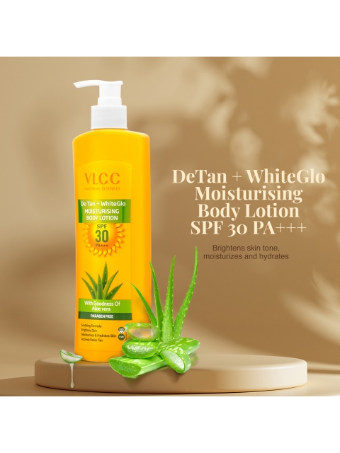 VLCC DeTan + White Glow Moisturising Body Lotion SPF 30 PA+++ - 350 ml 2 VLCC DeTan + White Glow Moisturising Body Lotion SPF 30 PA+++ - 350 ml