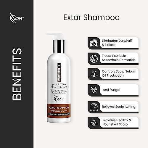 VRH Sclap Extra Shampoo with Coal Tar and 2% Salicylic Acid | Effective for Dandruff Control and Scalp Health | Gentle Cleansing Formula | 100ml 3 VRH Sclap Extra Shampoo with Coal Tar and 2% Salicylic Acid | Effective for Dandruff Control and Scalp Health | Gentle Cleansing Formula | 100ml
