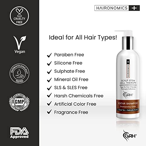 VRH Sclap Extra Shampoo with Coal Tar and 2% Salicylic Acid | Effective for Dandruff Control and Scalp Health | Gentle Cleansing Formula | 100ml 4 VRH Sclap Extra Shampoo with Coal Tar and 2% Salicylic Acid | Effective for Dandruff Control and Scalp Health | Gentle Cleansing Formula | 100ml