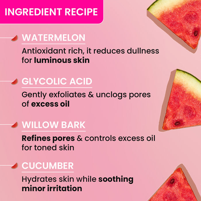 Watermelon + Glycolic Acid Toner for Pore Tightening 5 Watermelon + Glycolic Acid Toner for Pore Tightening