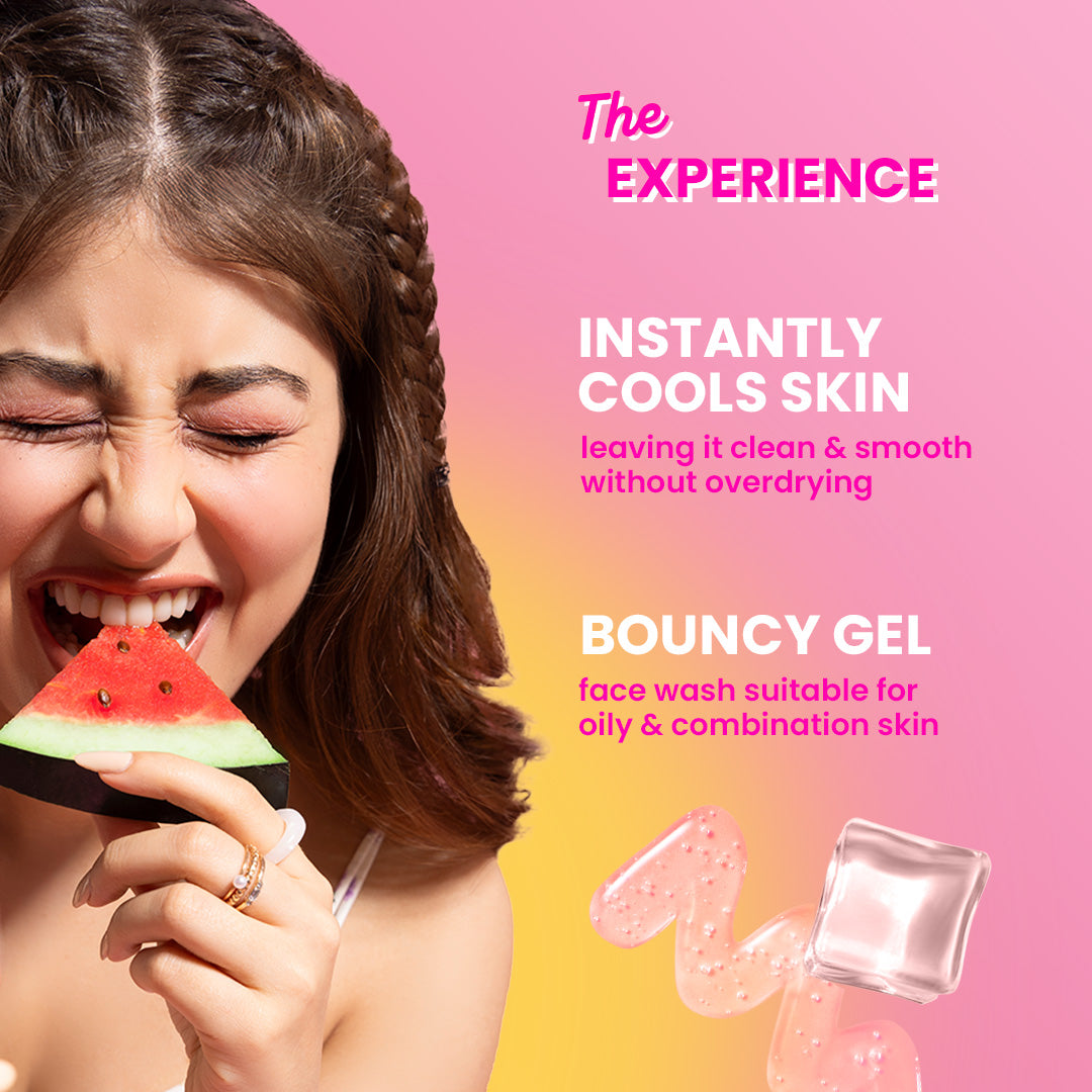 Watermelon + Vitamin C Gel Face Wash for Glowing Skin 2 Watermelon + Vitamin C Gel Face Wash for Glowing Skin