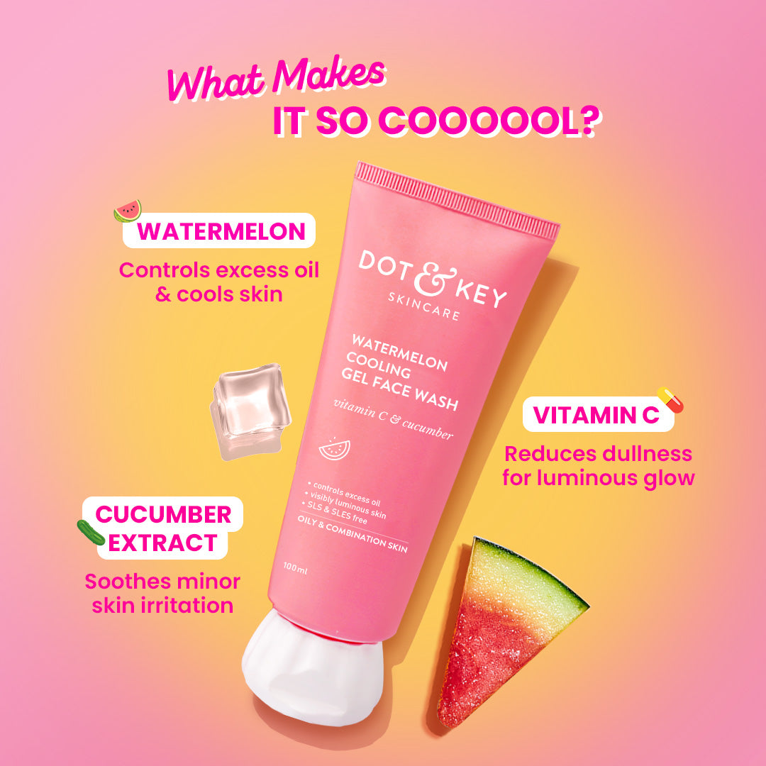Watermelon + Vitamin C Gel Face Wash for Glowing Skin 3 Watermelon + Vitamin C Gel Face Wash for Glowing Skin