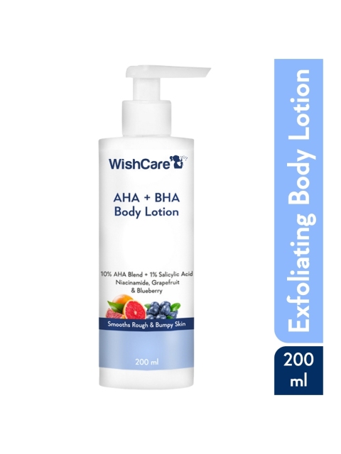 WishCare 10% AHA + 1% BHA Body Lotion With Niacinamide - Smooths Rough & Bumpy Skin 200ml