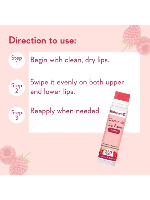 WishCare Ceramide Tinted Lip Balm With SPF50 PA+++ - 5g 5 WishCare Ceramide Tinted Lip Balm With SPF50 PA+++ - 5g