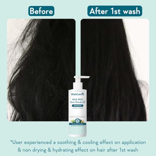 WishCare Hydrating AHA BHA Anti Dandruff Shampoo For Women & Men 4 WishCare Hydrating AHA BHA Anti Dandruff Shampoo For Women & Men