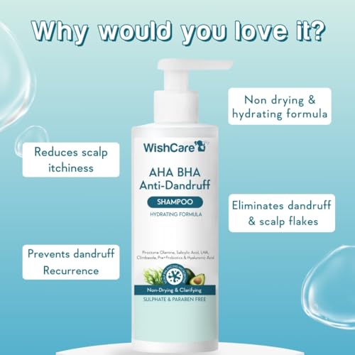 WishCare Hydrating AHA BHA Anti Dandruff Shampoo For Women & Men 5 WishCare Hydrating AHA BHA Anti Dandruff Shampoo For Women & Men