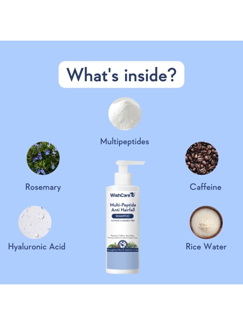 WishCare Multi Peptide Rice Water Anti Hairfall Shampoo - 250ml 4 WishCare Multi Peptide Rice Water Anti Hairfall Shampoo - 250ml