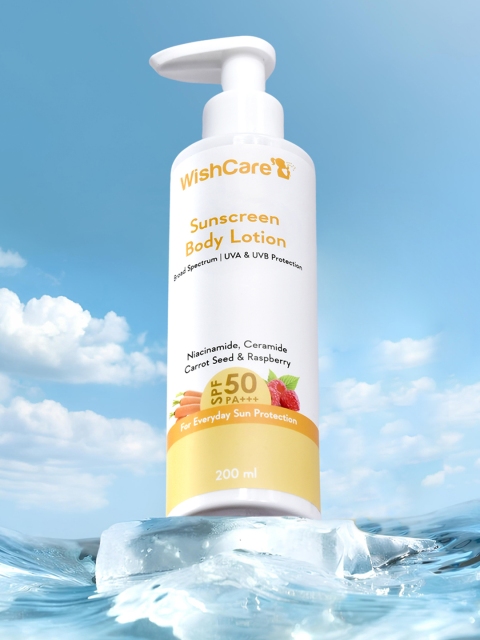 WishCare SPF50 Niacinamide Sunscreen Body Lotion with No White Cast - 200ml