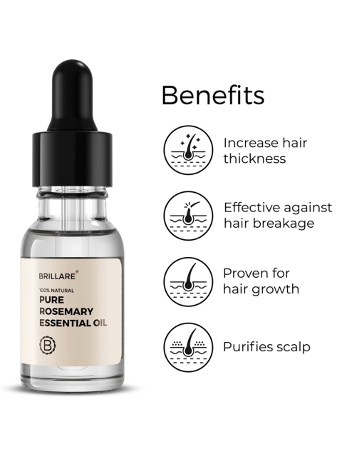 BRILLARE 100% Natural Pure Rosemary Essential Oil for Hair Growth - 15 ml 3 BRILLARE 100% Natural Pure Rosemary Essential Oil for Hair Growth - 15 ml