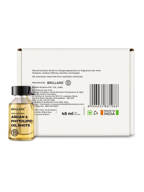 BRILLARE Argan & Phytolipid Oil Shots For Dry & Frizzy Hair - 6 ml Each 2 BRILLARE Argan & Phytolipid Oil Shots For Dry & Frizzy Hair - 6 ml Each