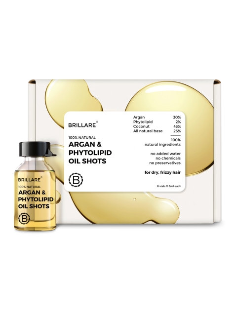 BRILLARE Argan & Phytolipid Oil Shots For Dry & Frizzy Hair - 6 ml Each