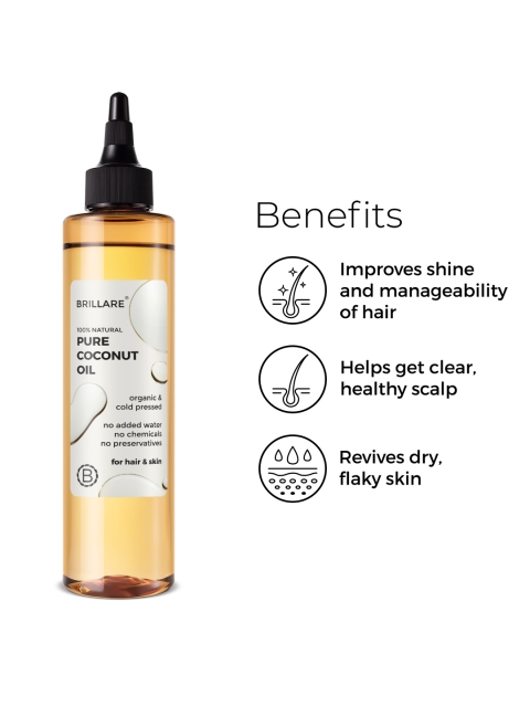 BRILLARE Sustainable Organic & Cold-Pressed Pure Coconut Oil - 200 ml 4 BRILLARE Sustainable Organic & Cold-Pressed Pure Coconut Oil - 200 ml