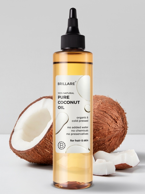 BRILLARE Sustainable Organic & Cold-Pressed Pure Coconut Oil - 200 ml