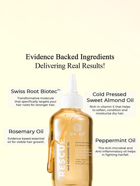 Dr. Su Nourishing Rosemary Hair Oil Infused with Peppermint & Sweet Almond Oil - 200 ml 3 Dr. Su Nourishing Rosemary Hair Oil Infused with Peppermint & Sweet Almond Oil - 200 ml