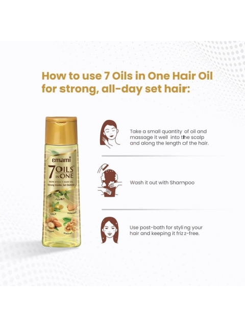 Emami 7 Oils in One Hair Oil to Make Hair 20x Stronger & Manageable - 500ml 3 Emami 7 Oils in One Hair Oil to Make Hair 20x Stronger & Manageable - 500ml
