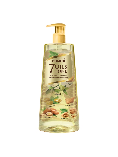 Emami 7 OILS IN ONE Non Sticky Hair Oil with Almond & Argan Oil - 650 ml