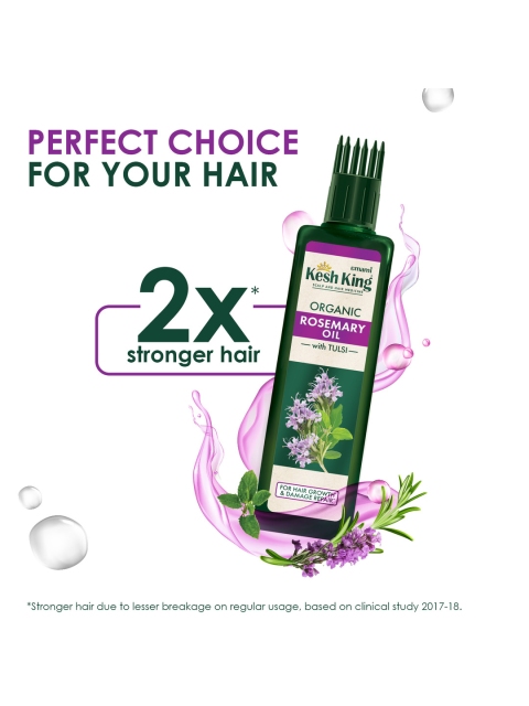 Kesh King Organics Rosemary Oil with Tulsi for Hair Fall Control - 200ml 4 Kesh King Organics Rosemary Oil with Tulsi for Hair Fall Control - 200ml