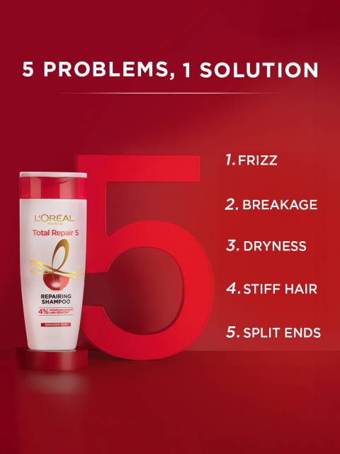 LOreal Paris Total Repair 5 Repairing Shampoo with Keratin XS Technology - 340 ml 4 LOreal Paris Total Repair 5 Repairing Shampoo with Keratin XS Technology - 340 ml