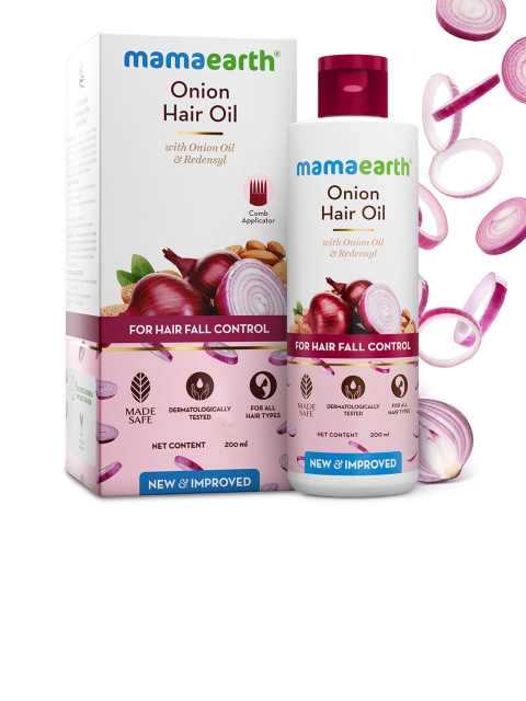 Mamaearth Onion Hair Oil With Onion & Redensyl For Hair Fall Control - 200ml