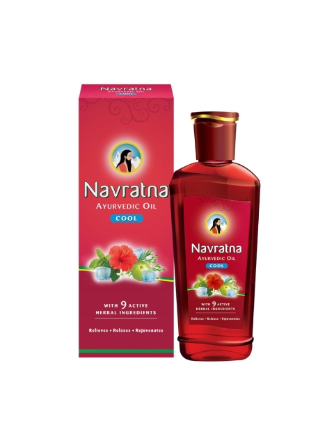 Navratna Cool Ayurvedic Hair Oil with 9 Active Herbal Ingredients - 750 ml