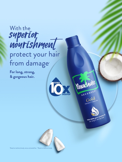 Parachute Advansed Set of 2 Gold Coconut Hair Oil -800 ml 3 Parachute Advansed Set of 2 Gold Coconut Hair Oil -800 ml