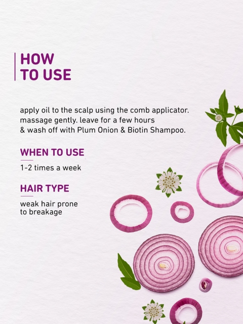 Plum Pink Onion and Bhringraj Hair Growth Oil with Curry Leaves and Amla Oil for all hair types-100 ml 3 Plum Pink Onion and Bhringraj Hair Growth Oil with Curry Leaves and Amla Oil for all hair types-100 ml