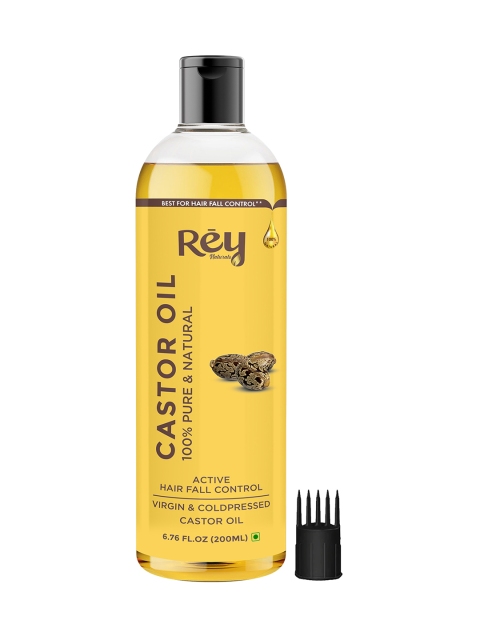 Rey Naturals Premium Cold Pressed Castor Oil - Pure & Virgin Grade Hair Oil - 200 ML