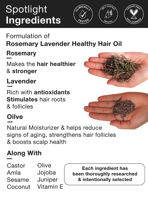 Soulflower Rosemary Lavender Hair Growth Oil for Hair Fall 225ml 4 Soulflower Rosemary Lavender Hair Growth Oil for Hair Fall 225ml