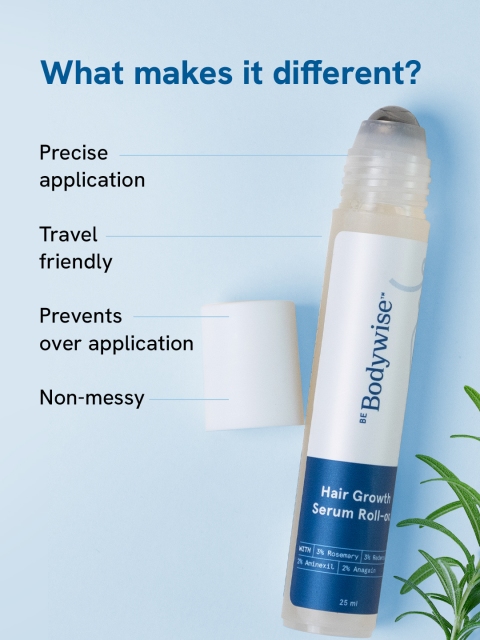Be Bodywise 2Pcs Hair Serum Roll-On with Rosemary & Redensyl for Hair Growth - 25ml each 4 Be Bodywise 2Pcs Hair Serum Roll-On with Rosemary & Redensyl for Hair Growth - 25ml each