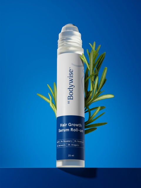 Be Bodywise Hair Growth Serum Roll On with Rosemary & Redensyl for Hair Growth - 25 ml