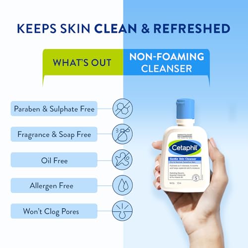 Cetaphil Paraben, Sulphate-Free Gentle Skin Hydrating Face Wash Cleanser with Niacinamide, Vitamin B5 for Dry to Normal, Sensitive Skin - 125 ml 5 Cetaphil Paraben, Sulphate-Free Gentle Skin Hydrating Face Wash Cleanser with Niacinamide, Vitamin B5 for Dry to Normal, Sensitive Skin - 125 ml